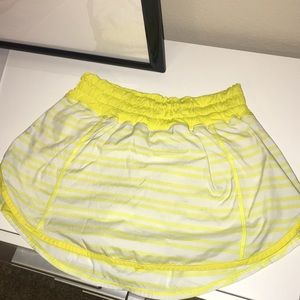 Lululemon yellow running skort